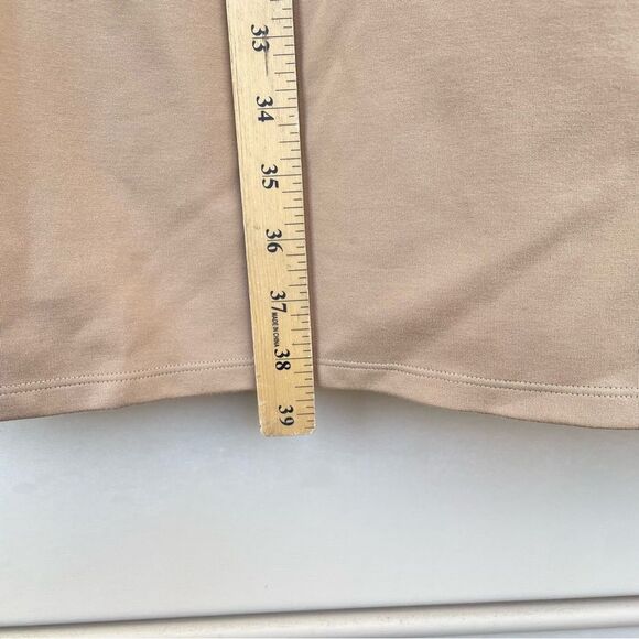 NWT Halara Round Neck Rayon Blend Long Sleeve Invisible Zipper Split Hem Dress - Picture 7 of 8